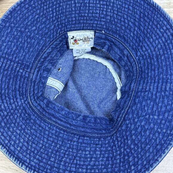 Vintage Disney World Denim Bucket Hat Co One Size Peace Love & Mickey Mouse main image 7
